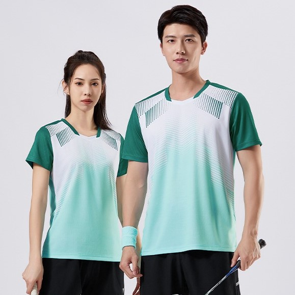 Men and women casual sports short-sleeved T-shirts badminton tennis table tennis couple quick-drying