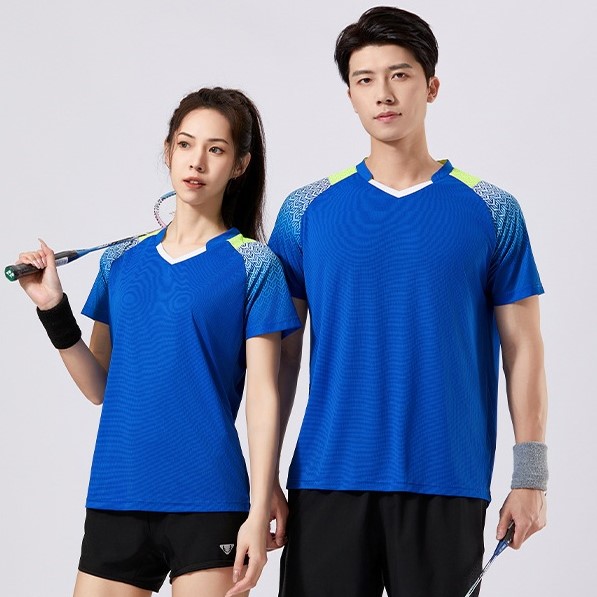 Men and women casual sports suit short-sleeved T-shirt badminton tennis table tennis couple quick-drying