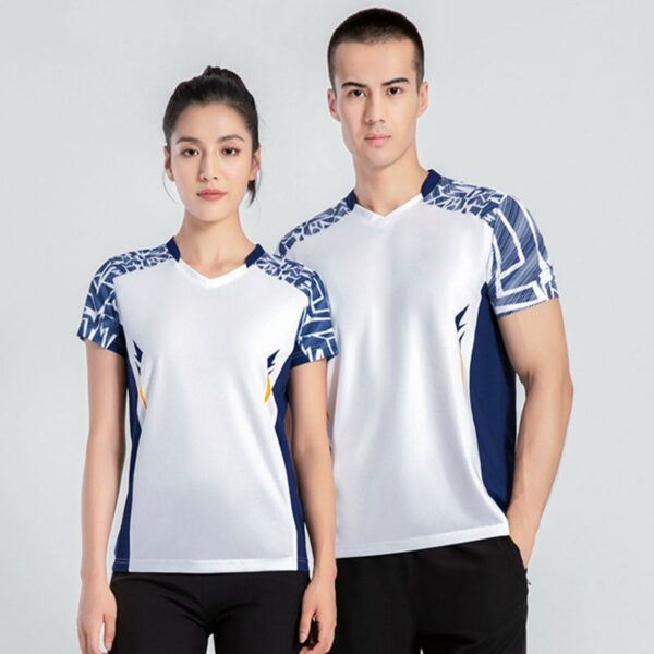 Summer couple badminton wear short-sleeved T-shirt men and women table tennis volleyball tennis sportswear