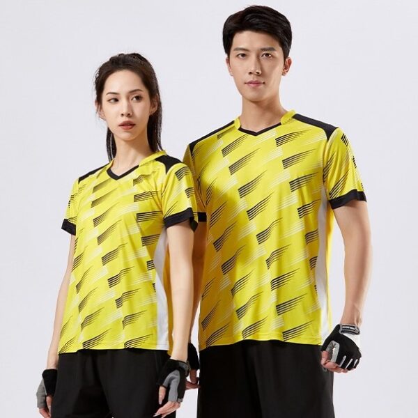 Summer men and women casual sports short-sleeved T-shirts adult badminton tennis table tennis tops couples - Image 2