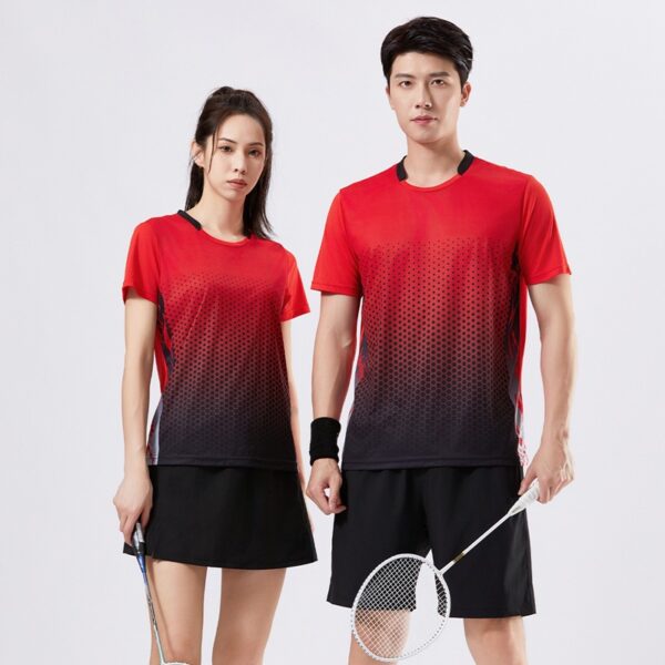 Summer couple badminton wear short-sleeved T-shirt men and women table tennis volleyball tennis sportswear