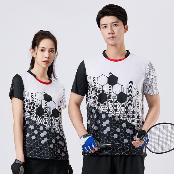 Summer couple badminton wear short-sleeved T-shirt men and women table tennis volleyball tennis sportswear